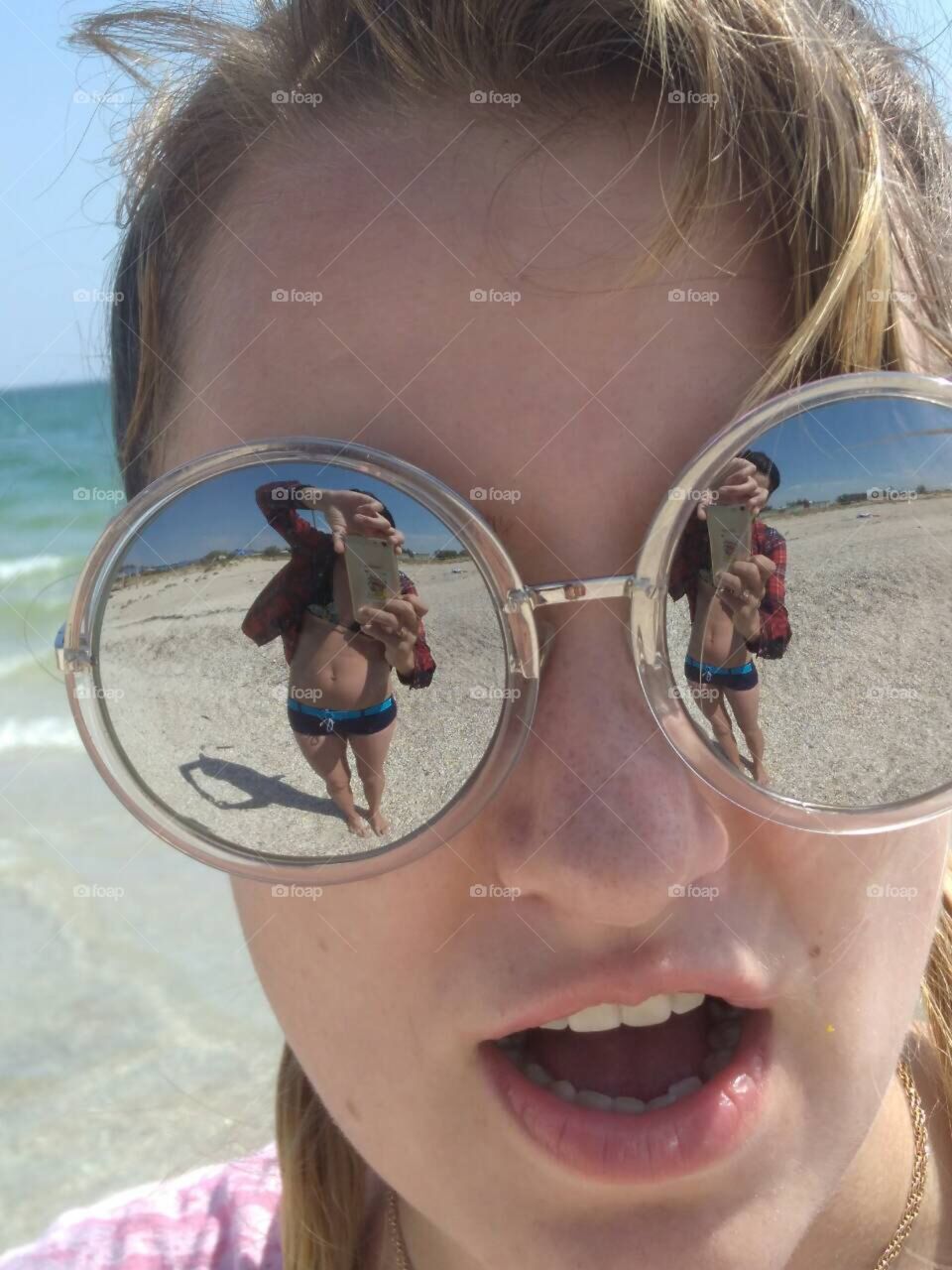 selfie in glasses
