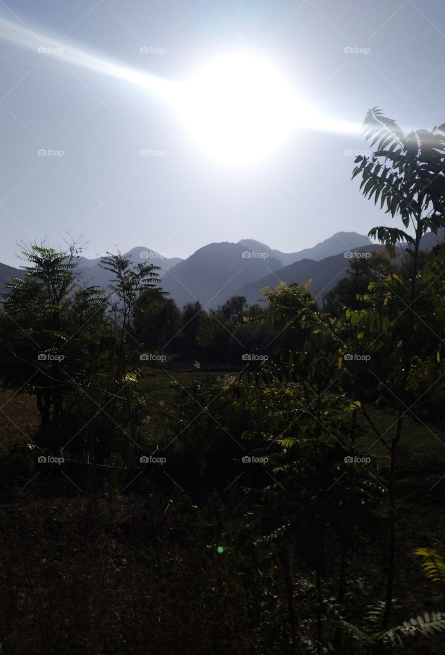 mornings time dark and sun shine