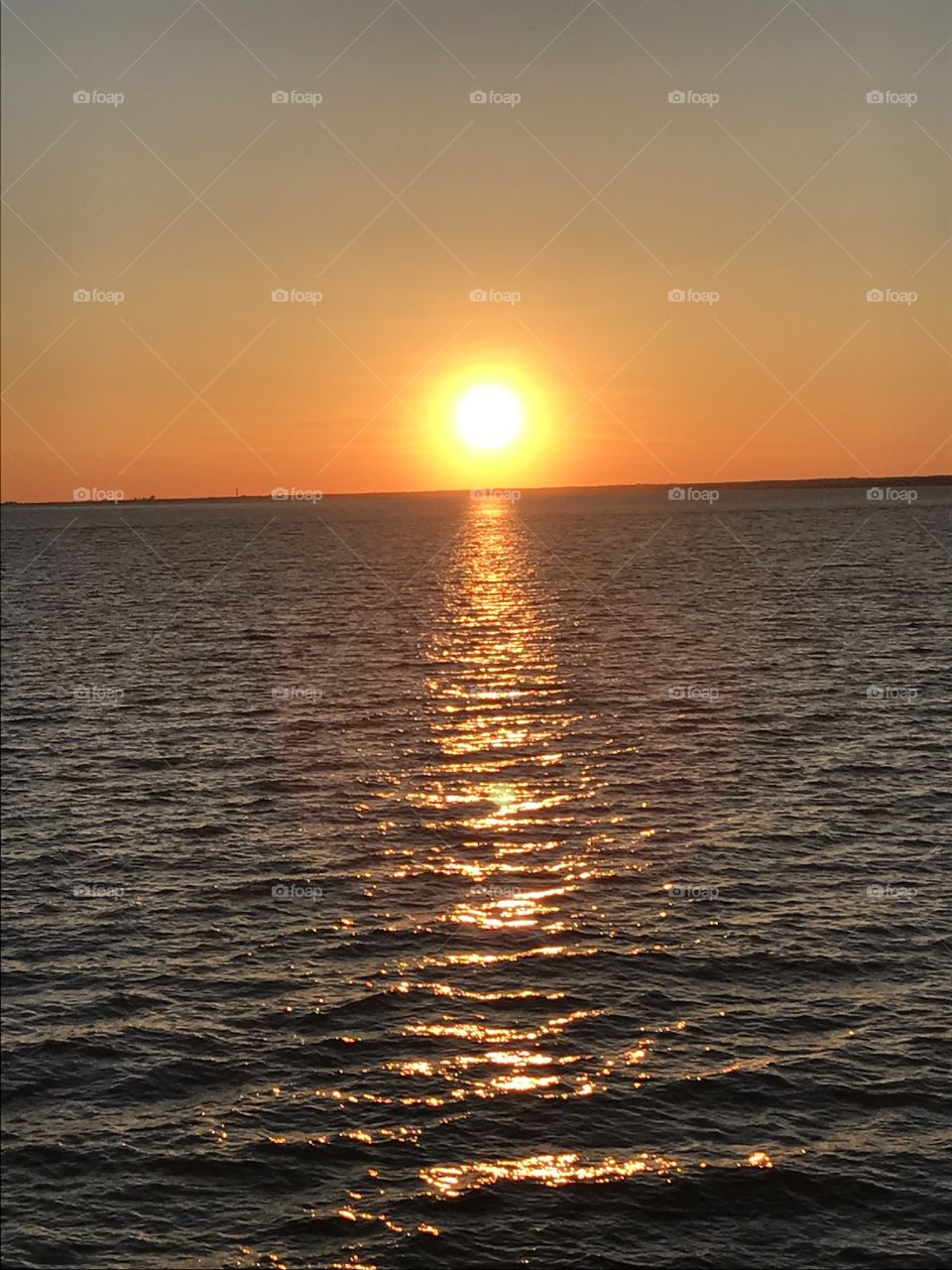 Gorgeous sunset over the Atlantic Ocean 