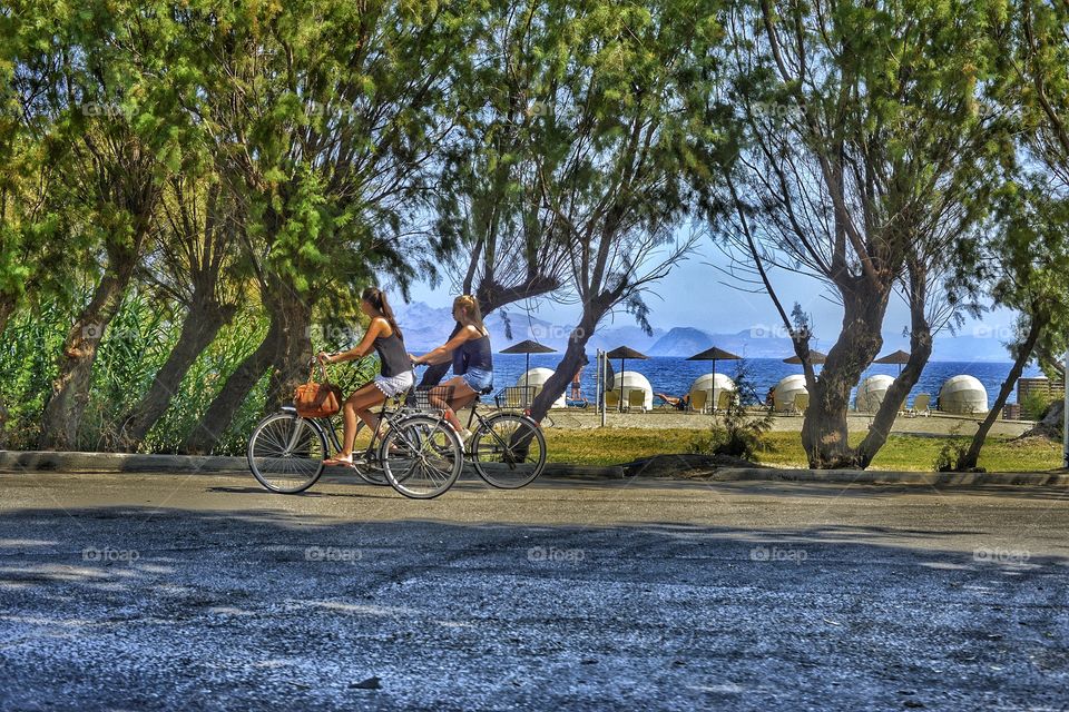 girls on bikes