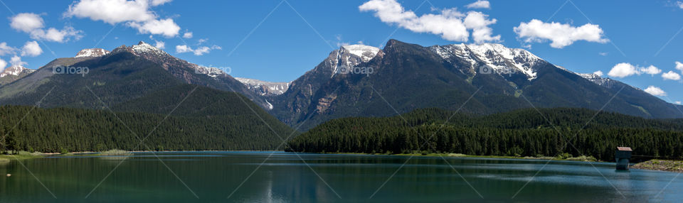 Beautiful mountain lake in Montana. 