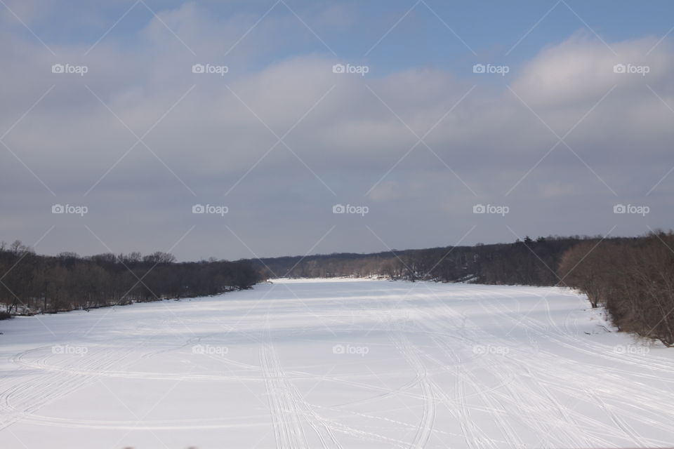 Frozen Fox River. 