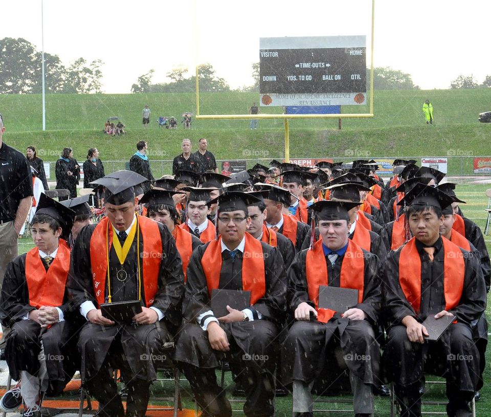 Raining during graduation