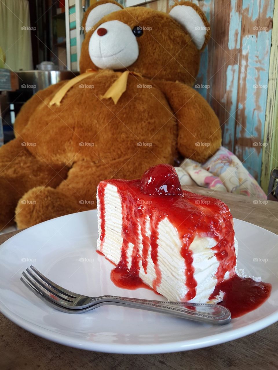Bear and cake