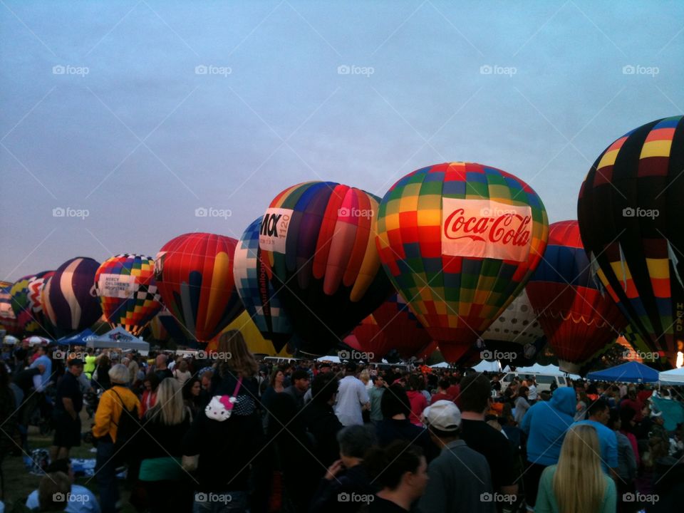 Hot Air Balloons on the Ground