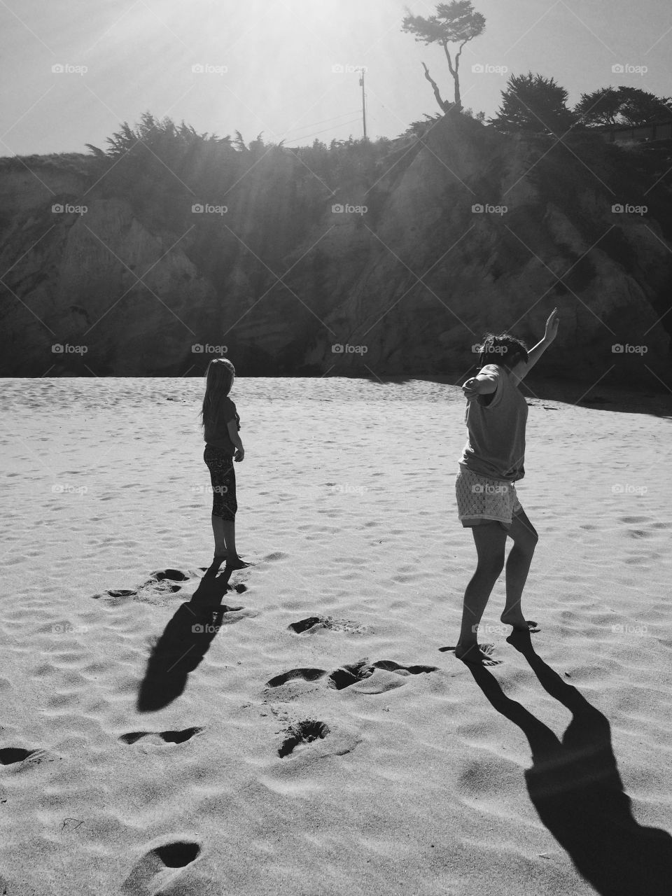 Girls on beach