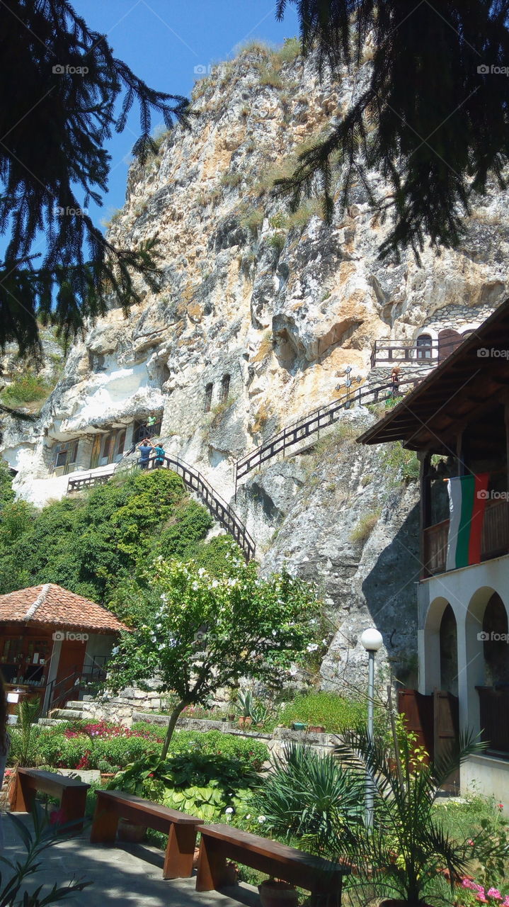 Mountain monastery view