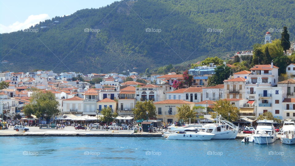 Greece Skiathos port. Greece skiathos port