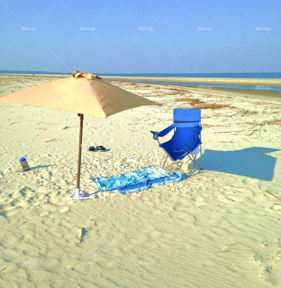 Ocean relax in beach chair