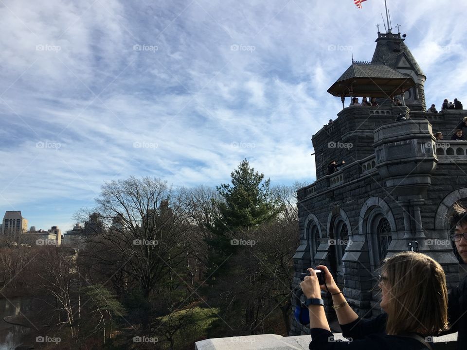 Woman  capturing the moment in Central Park