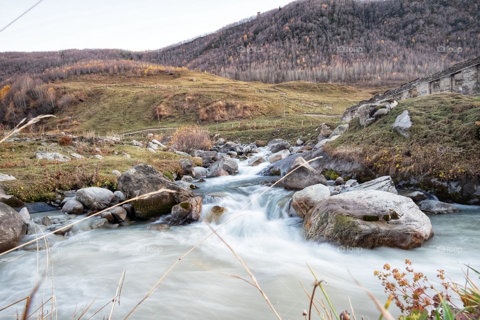 Baeautful autumn season background in Georgia