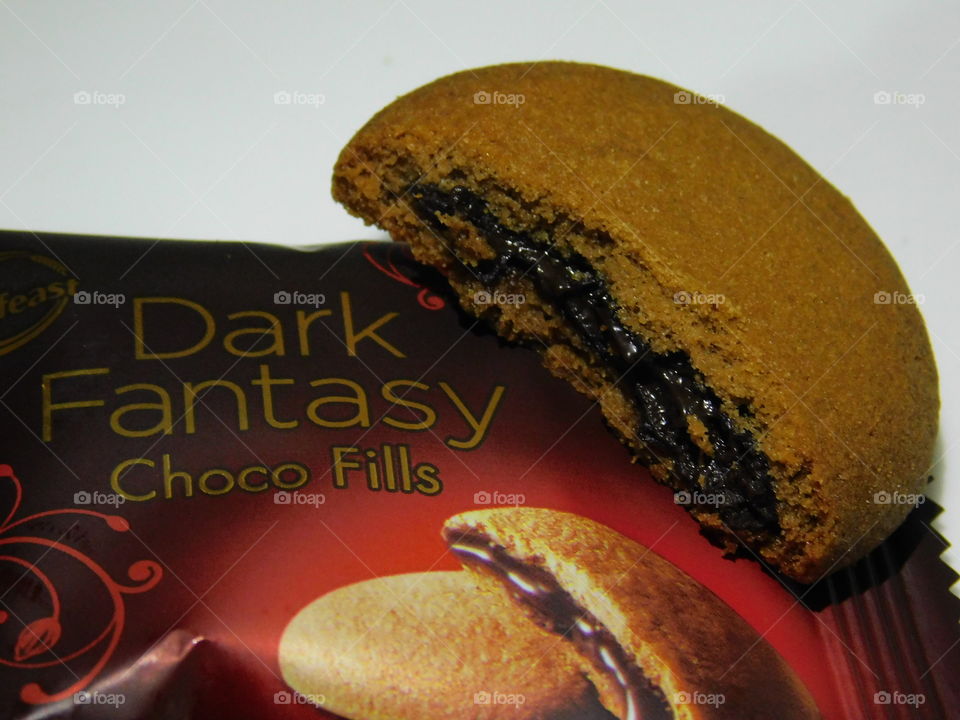 product photography - It is dark fantasy choco fills biscuits by Sunfeast .It is chocolate filled sweet biscuits with delicious taste