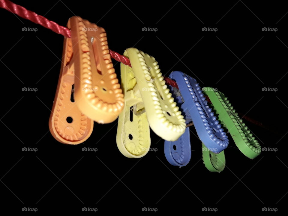 Colorful cloth clips