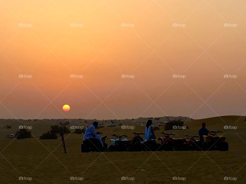 Dubai’s desert safari sunset