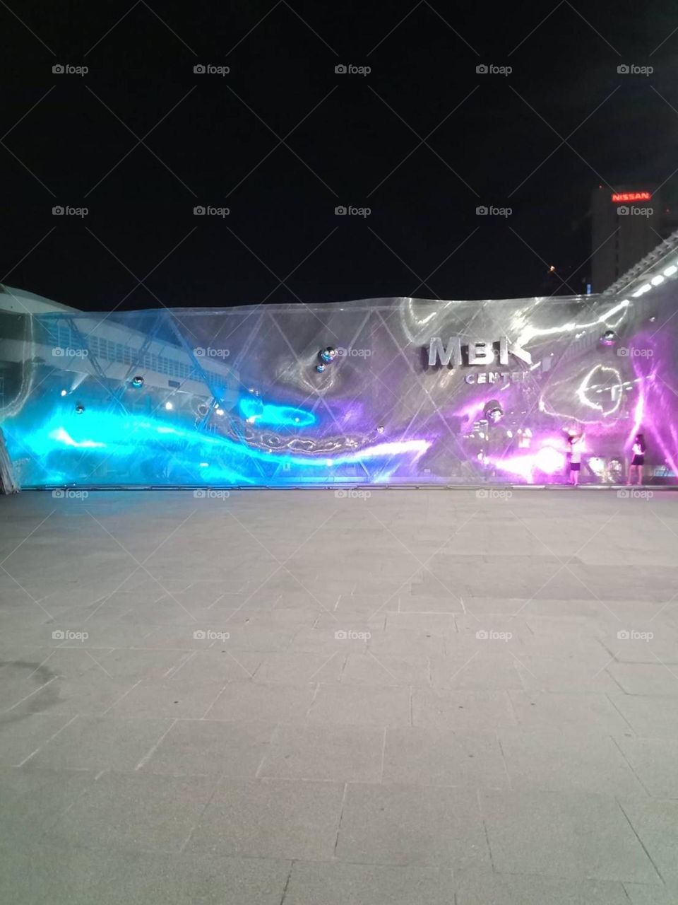 Eluminated wall at MBK shopping mall