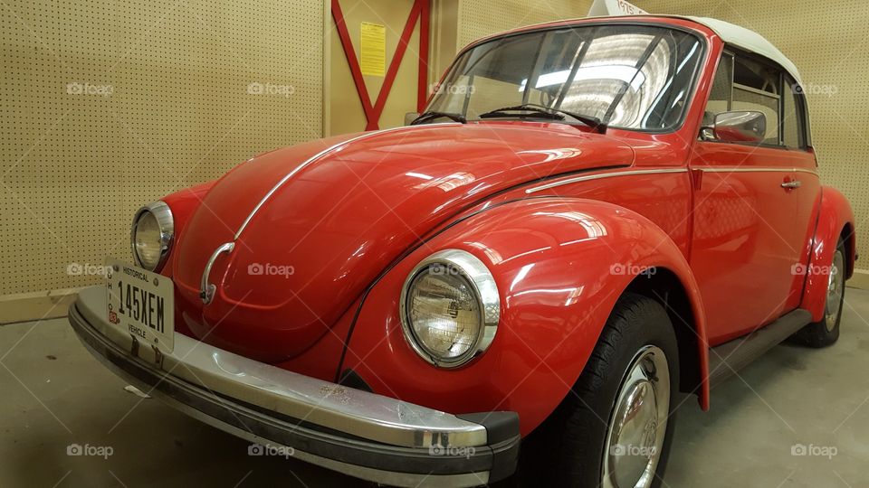 red Volkswagen beetle