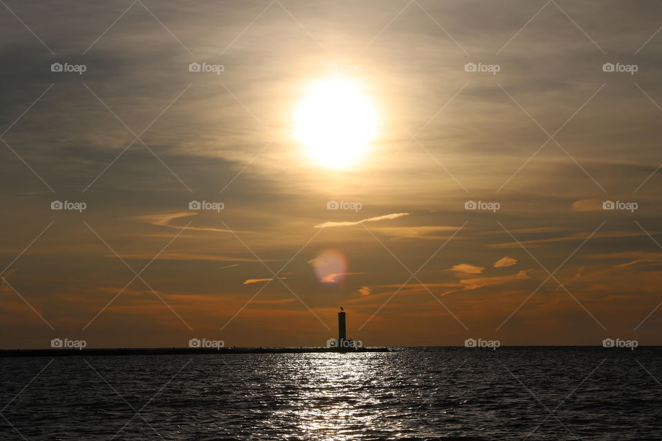 Sunrise Waukegan harbor 