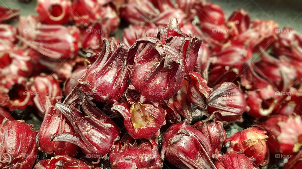 Exotic fruits sorrel, close-up