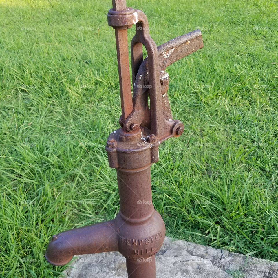 Antique water pump