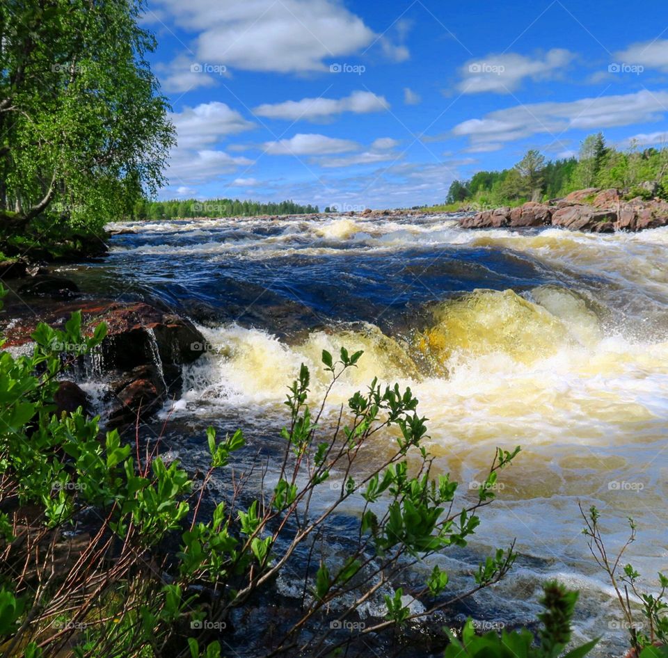 Swedish  waterfall.