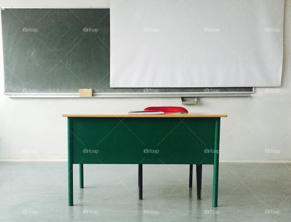 Empty classroom