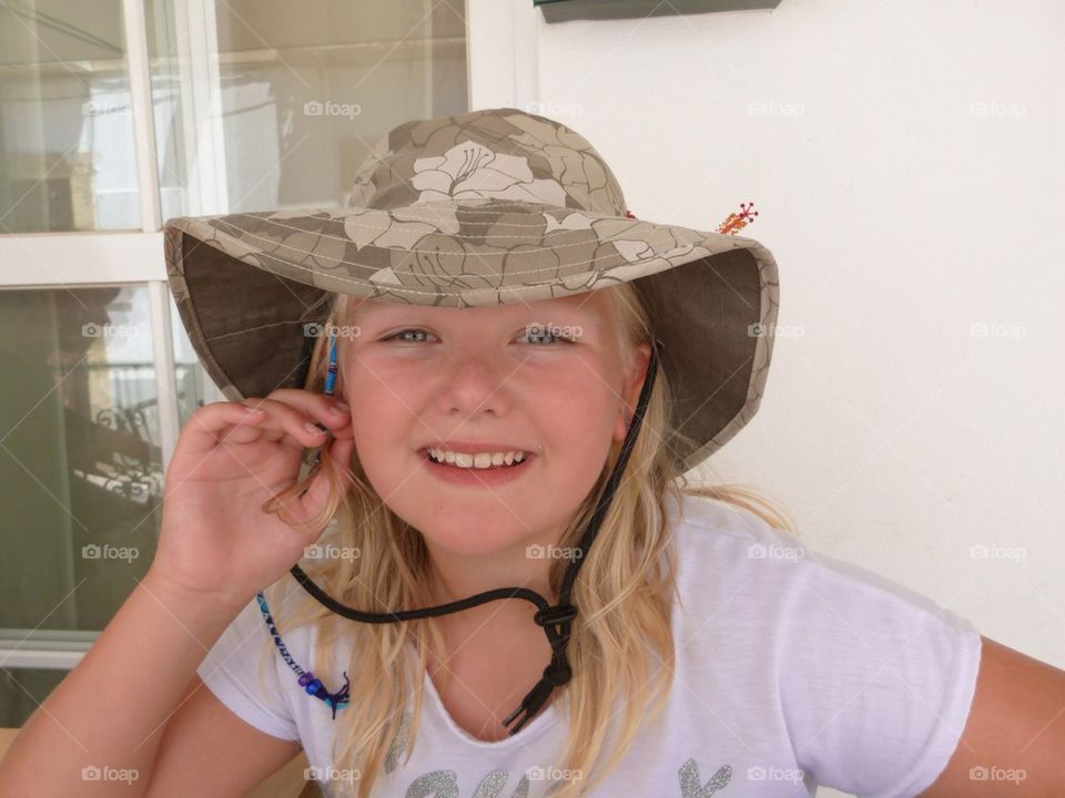 Beautiful girl in a hat