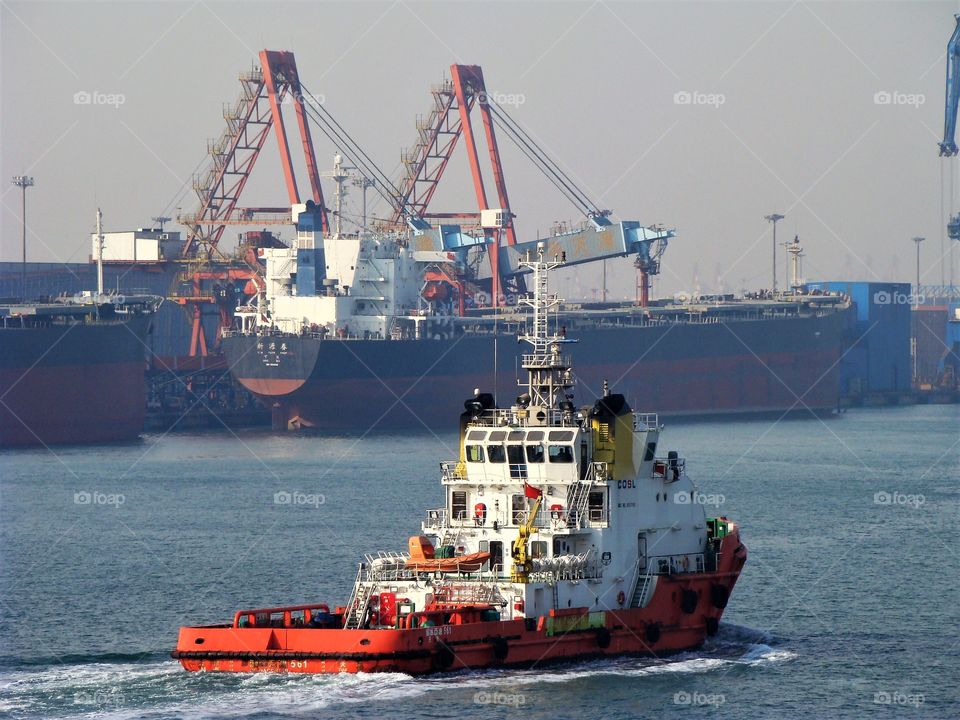 Tugboat in the port