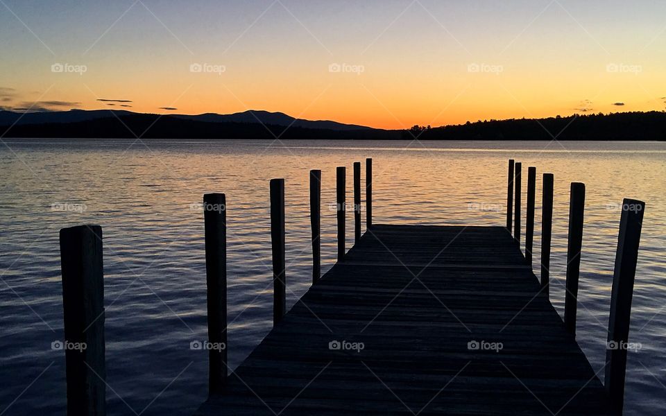 Scenic view of lake during sunrise