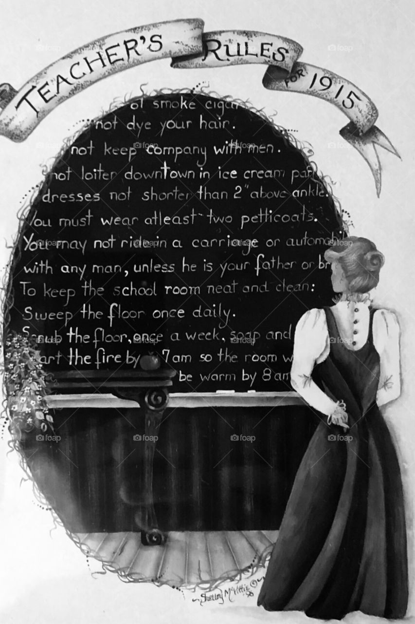 Picture of Teacher Rules From 1915 