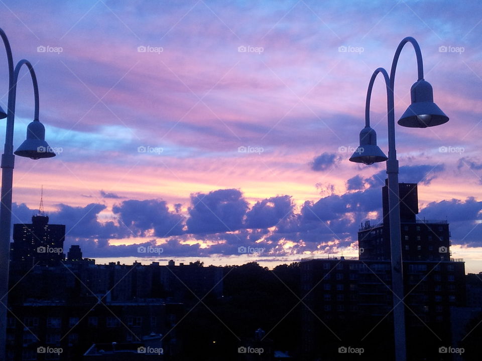 An Evening sky in the Bronx