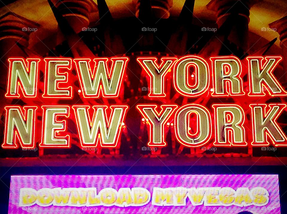 New York New York neon sign 