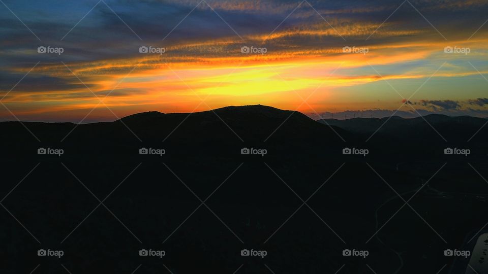 Sunset, Landscape, Mountain, Dawn, Sky