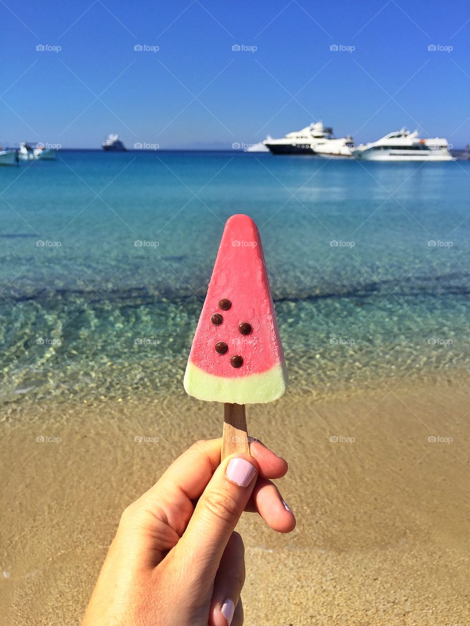 Watermelon ice lolly 