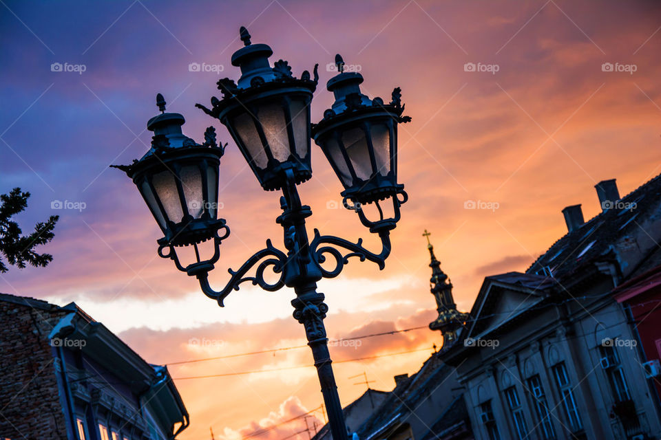 lanterns at dawn