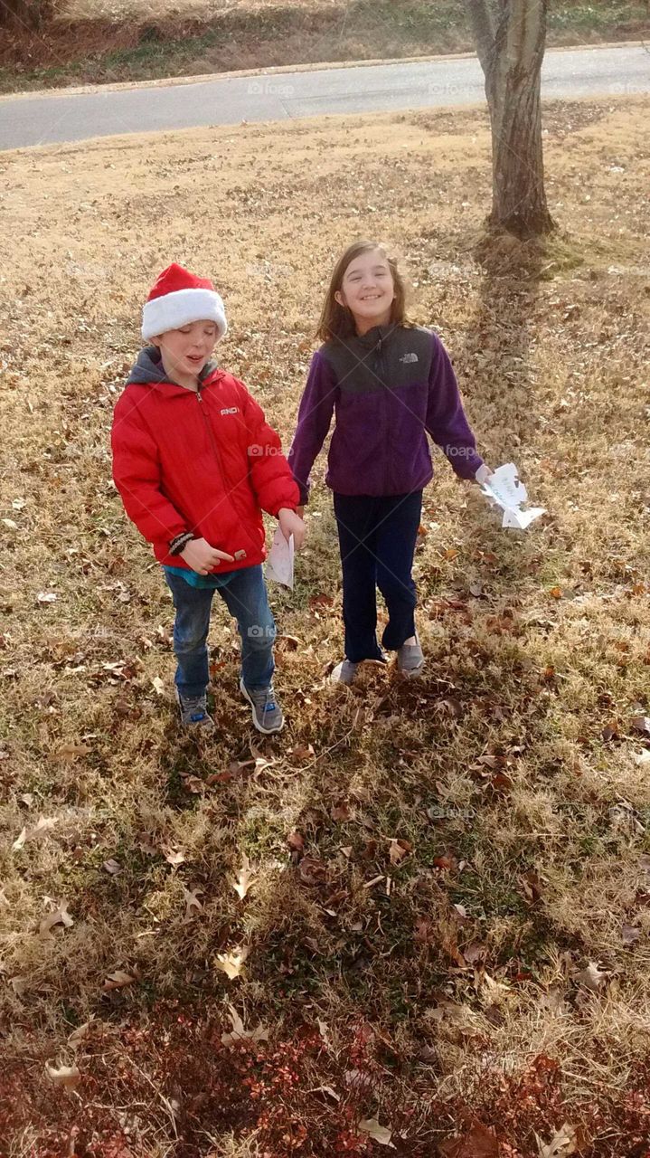 love these two amazing kiddos!! just back from caroling to the neighborhood and they were a huge hit!!