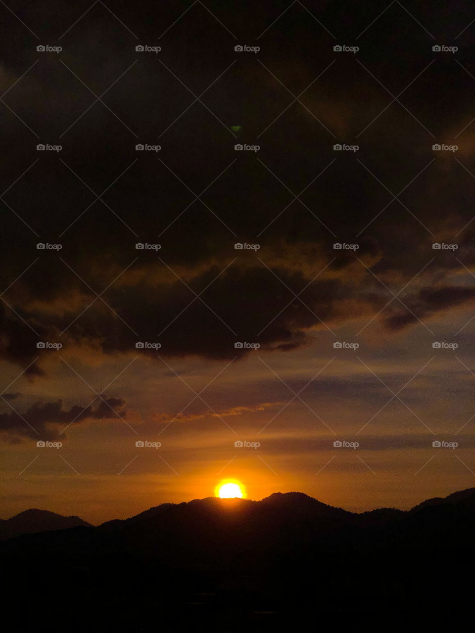 Sunset in the horizon