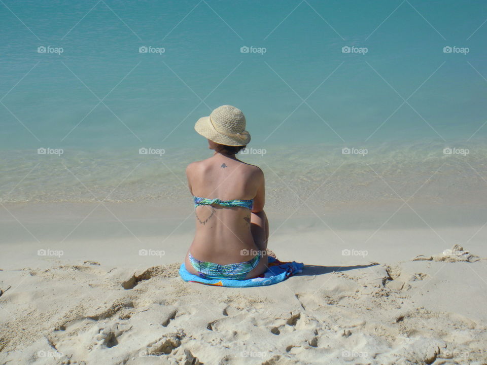 Relaxing at the beach