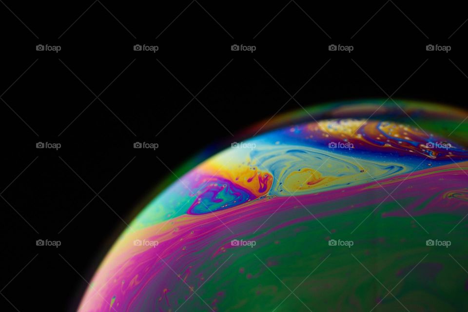 Colorful bubble macro shot . abstract background