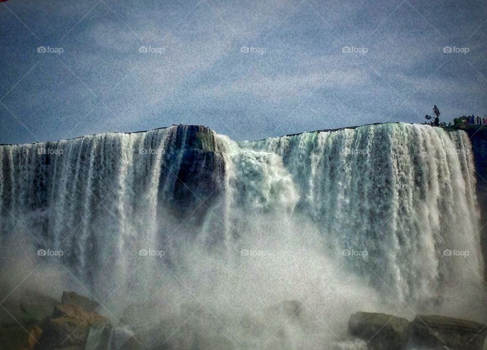Niagara Falls . The mighty American falls in NF.