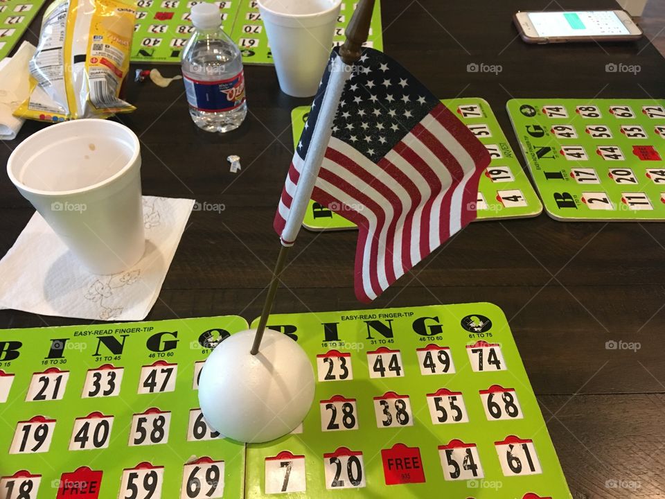 Celebrating Veterans Day by playing bingo at a new assistant living facility close to home!