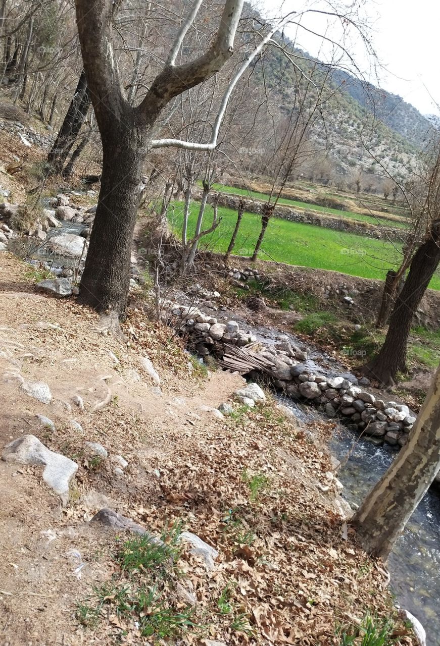 water in small river