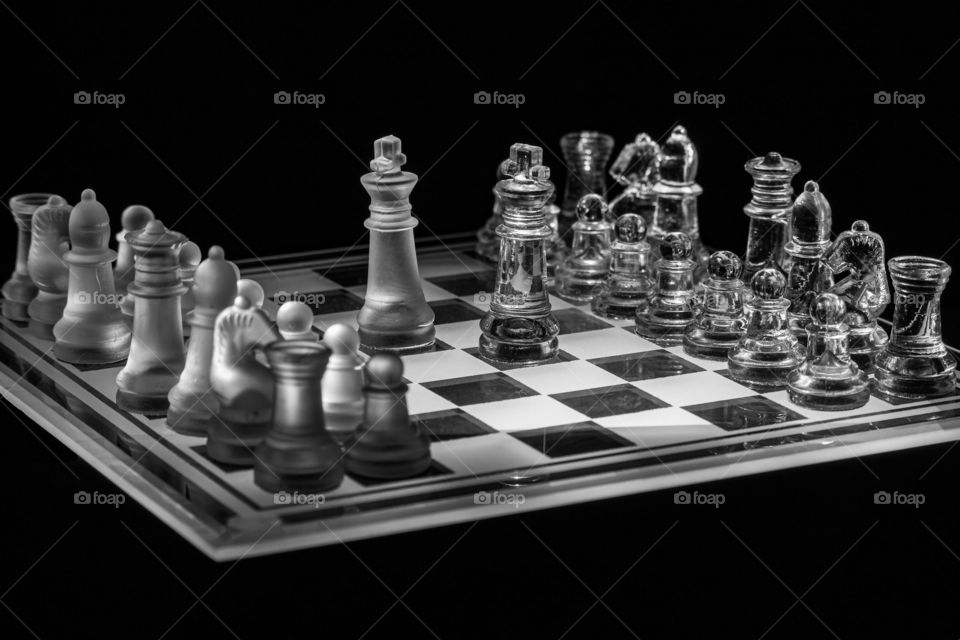 floating crystal chess set