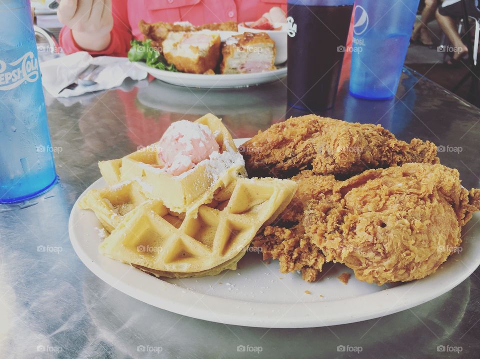 Metro Diners infamous Chicken and Waffles