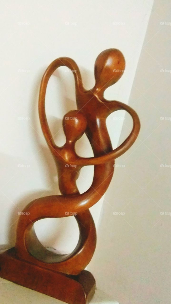 Handmade wooden idol