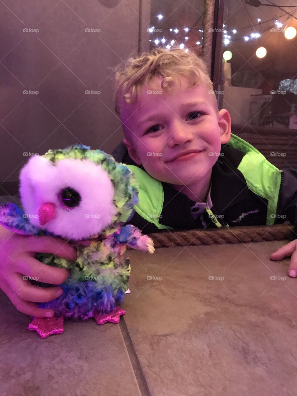 Owen and his new owl 