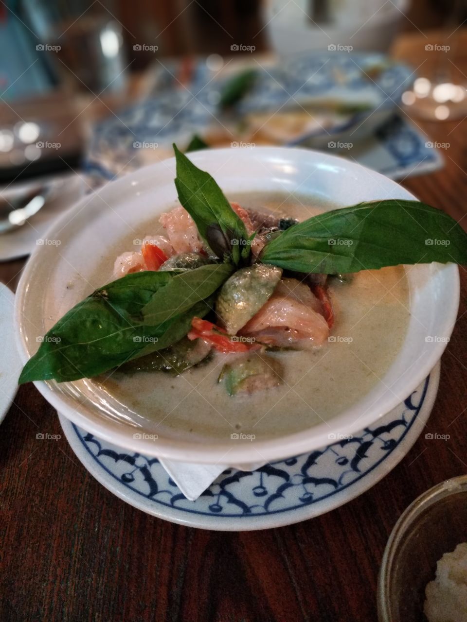 a tasty Thai soup with thai zucchinis