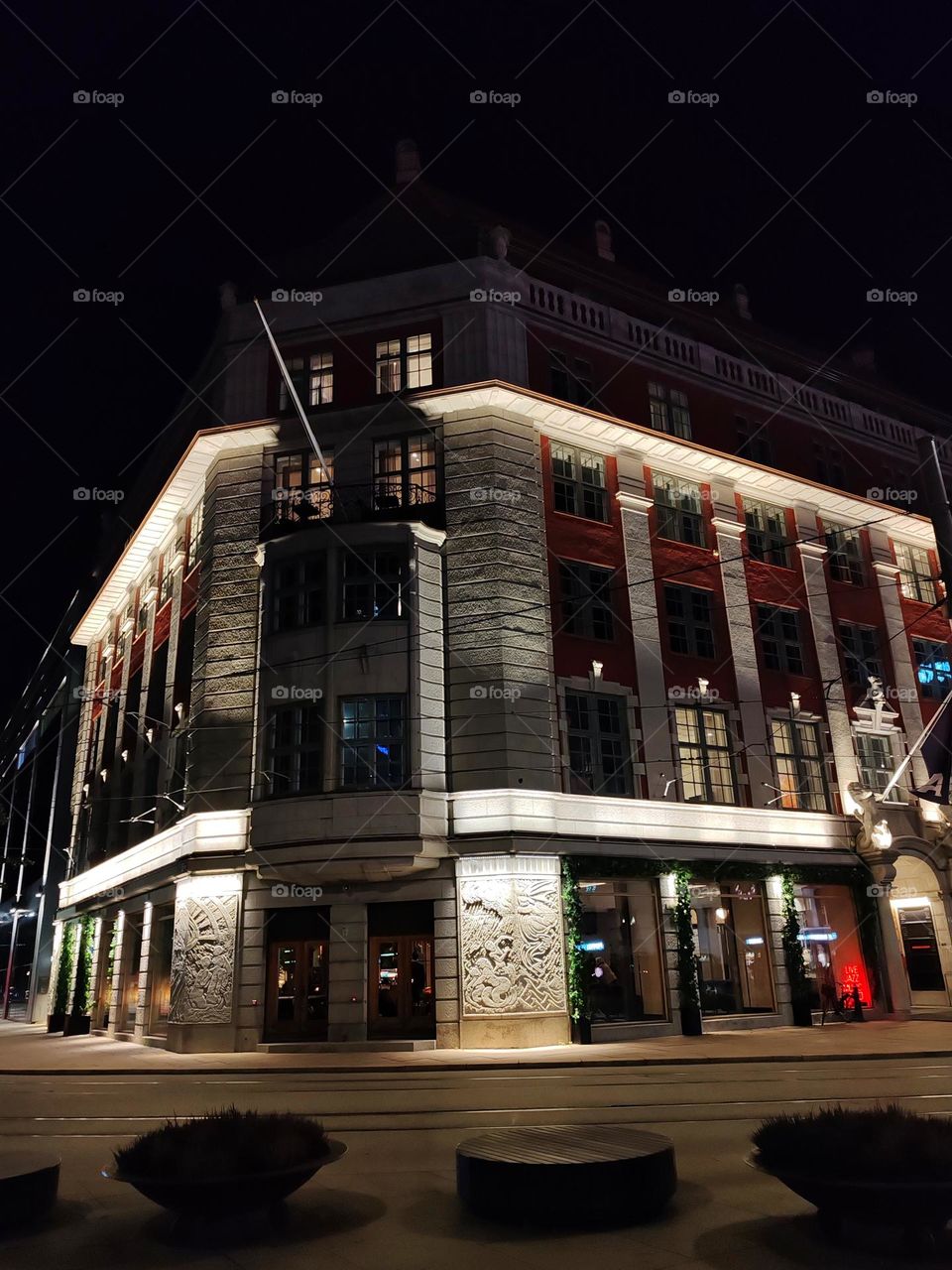 A timeless architecture that stands bold and bright, carving its story into the fabric of the night