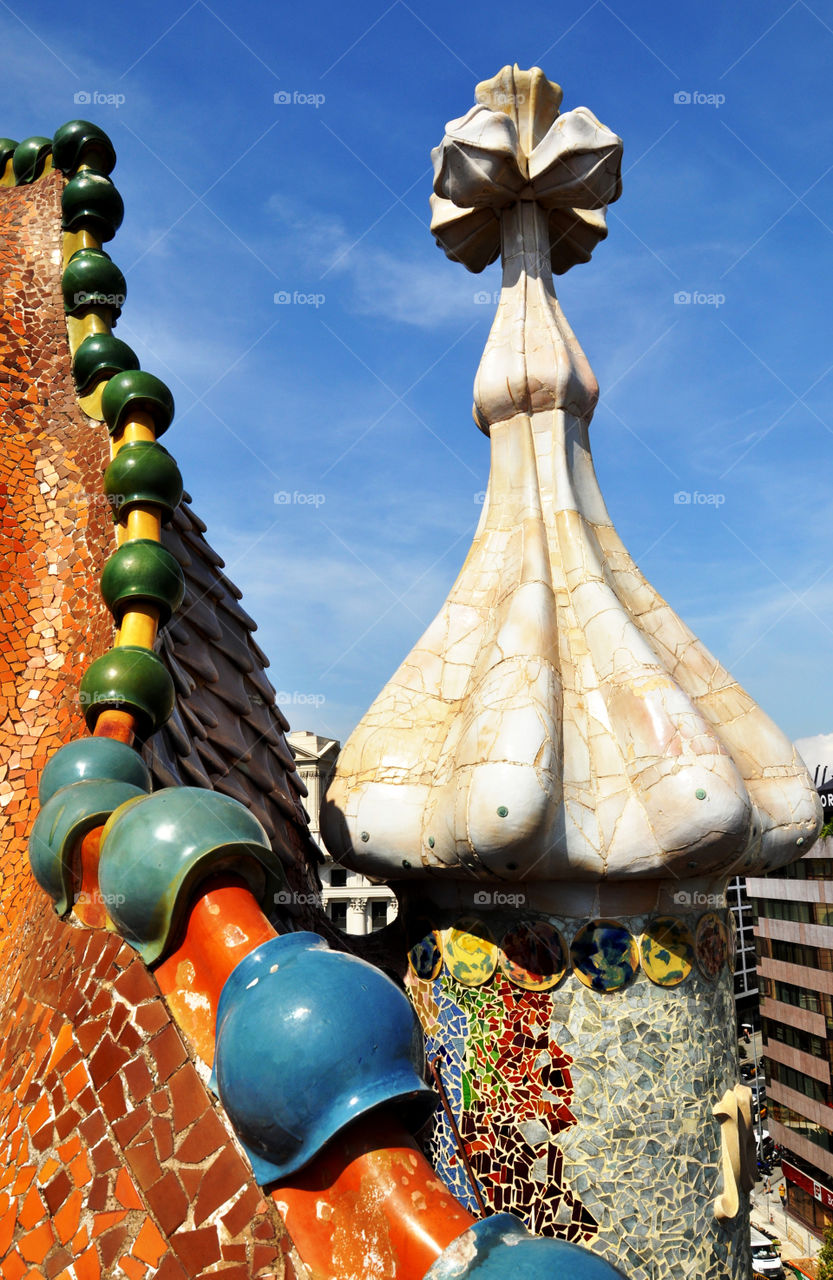 Casa Batllo roof. Barcelona 