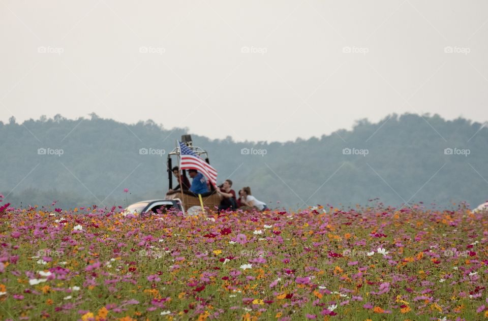 Chiang Rai/Thailand-February 16 2019:Singha Park International Balloon Festival 2019 , USA team