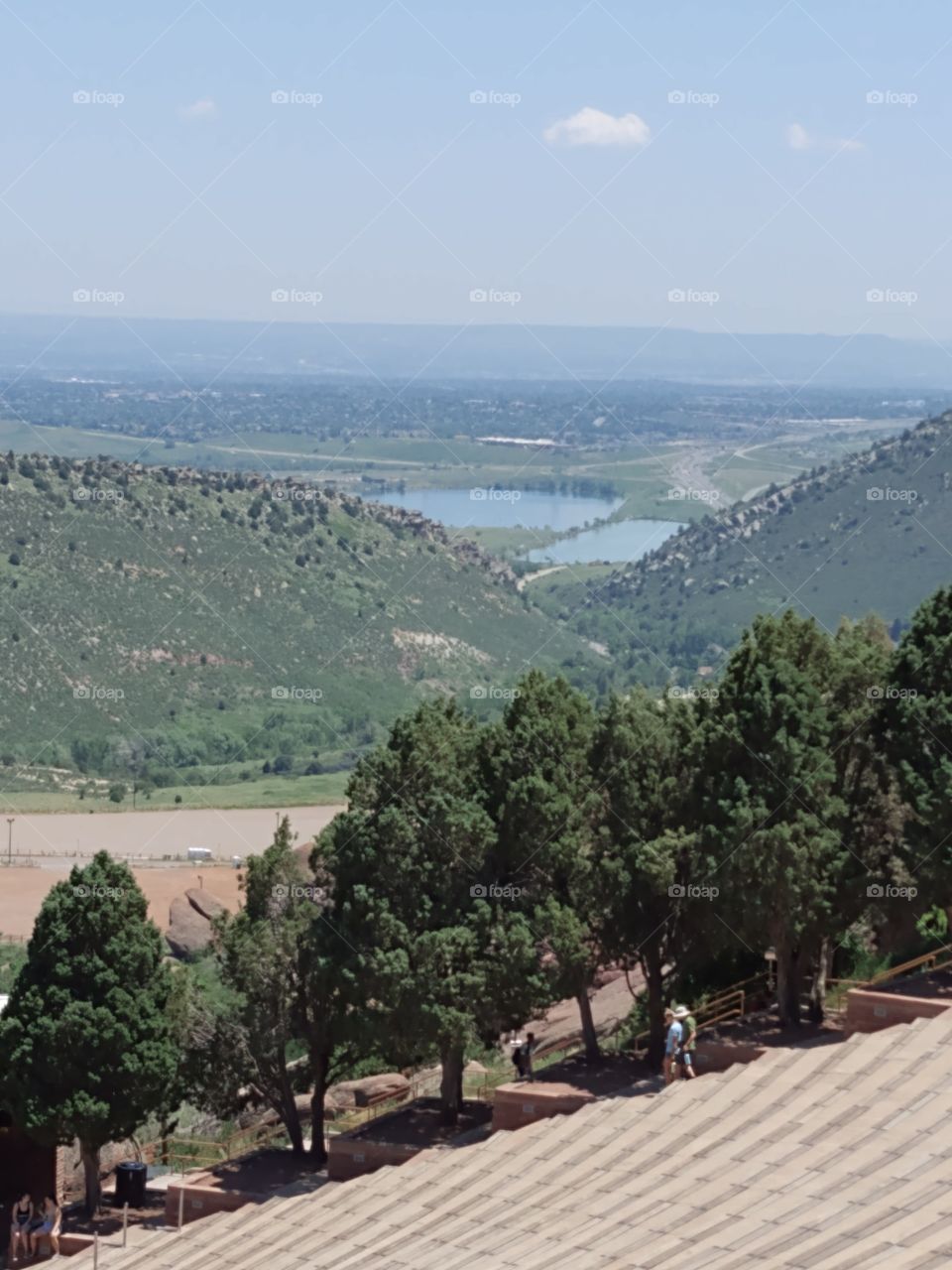 Looking out over the beautiful landscape from Red Rocks in Morrison, Colorado. Can you imagine attending a concert with this as a backdrop?